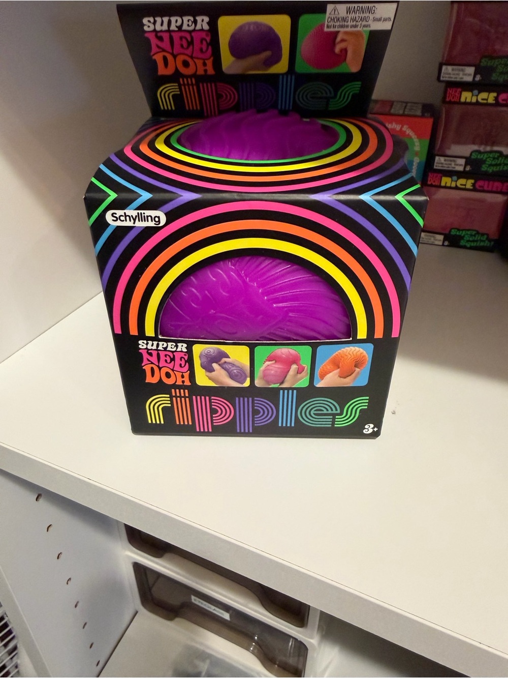 Super NeeDoh Ripples Purple Squeeze Toy by Schylling authentic and new